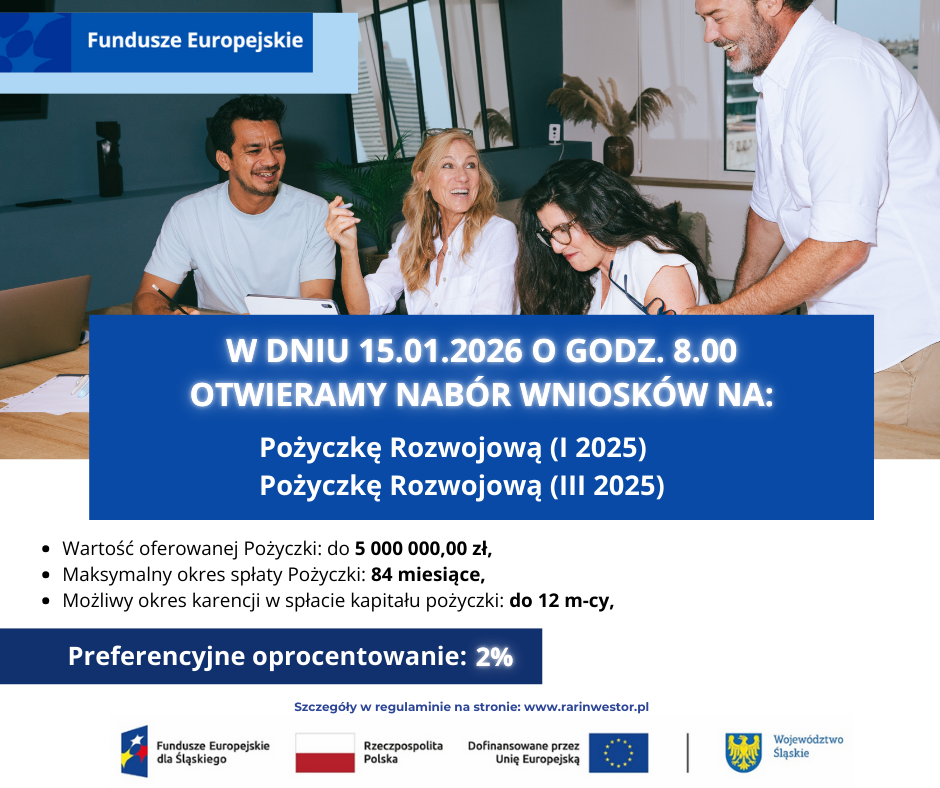 Już od 15 stycznia 2026 r. ruszają nabory na Pożyczki Rozwojowe!